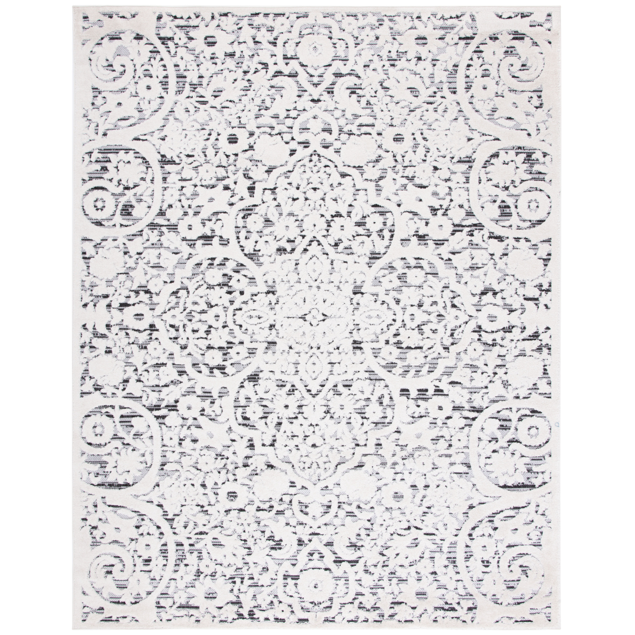 SAFAVIEH Outdoor CBN656A Cabana Collection Ivory / Grey Rug