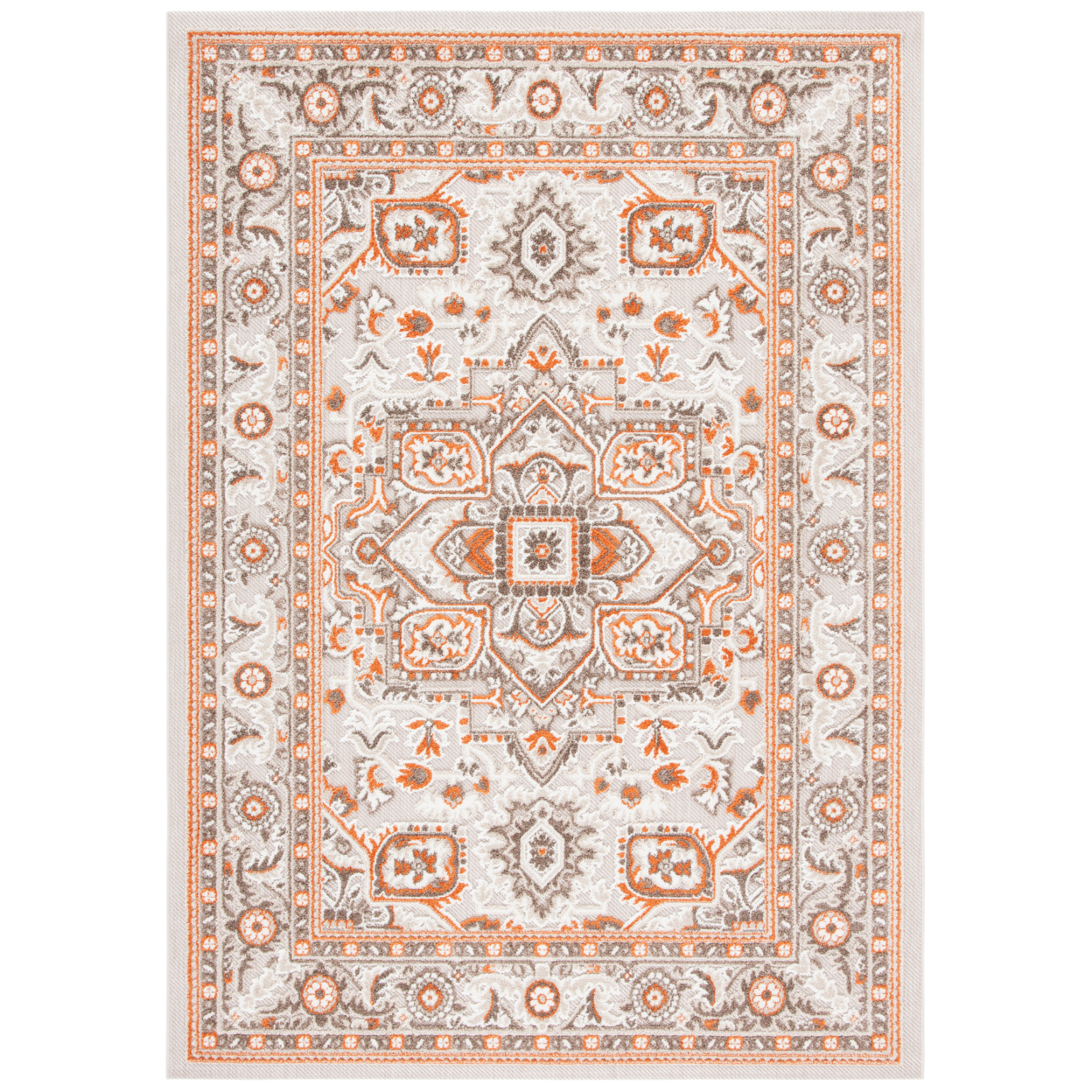 SAFAVIEH Outdoor CBN680B Cabana Collection Beige / Orange Rug