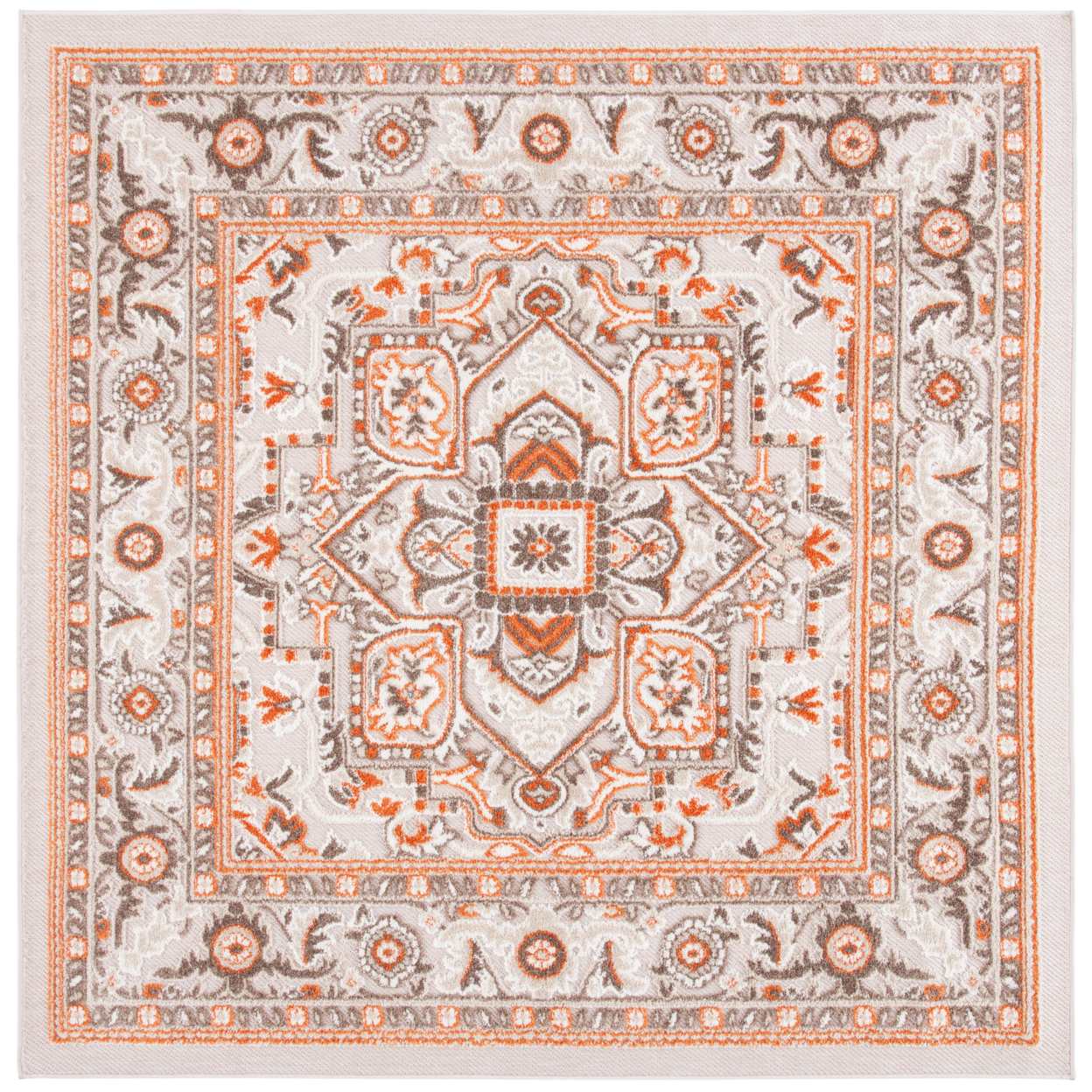 SAFAVIEH Outdoor CBN680B Cabana Collection Beige / Orange Rug