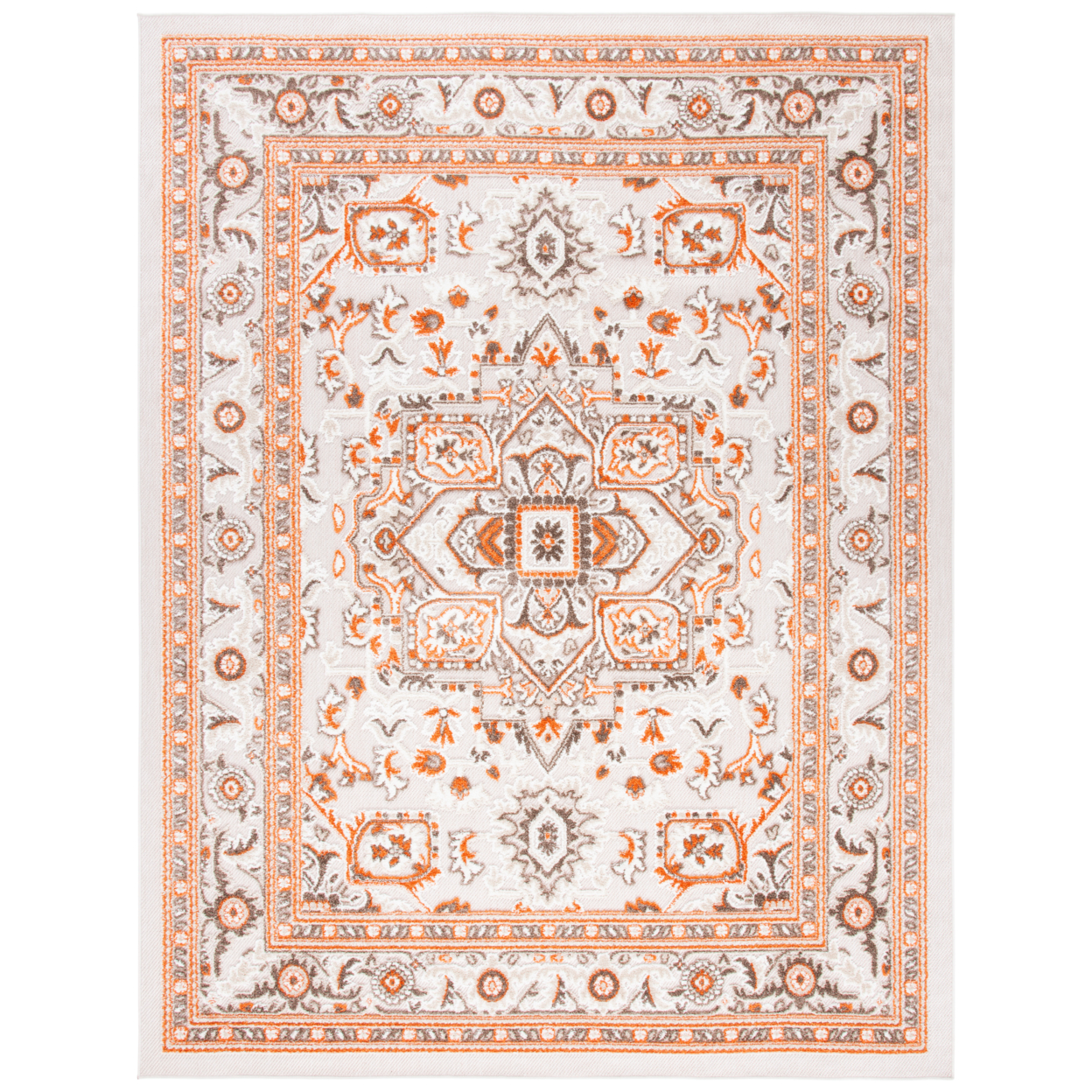 SAFAVIEH Outdoor CBN680B Cabana Collection Beige / Orange Rug