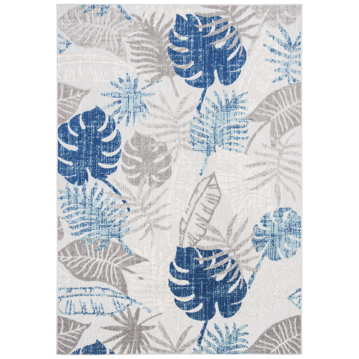 SAFAVIEH Outdoor CBN831F Cabana Collection Grey / Blue Rug