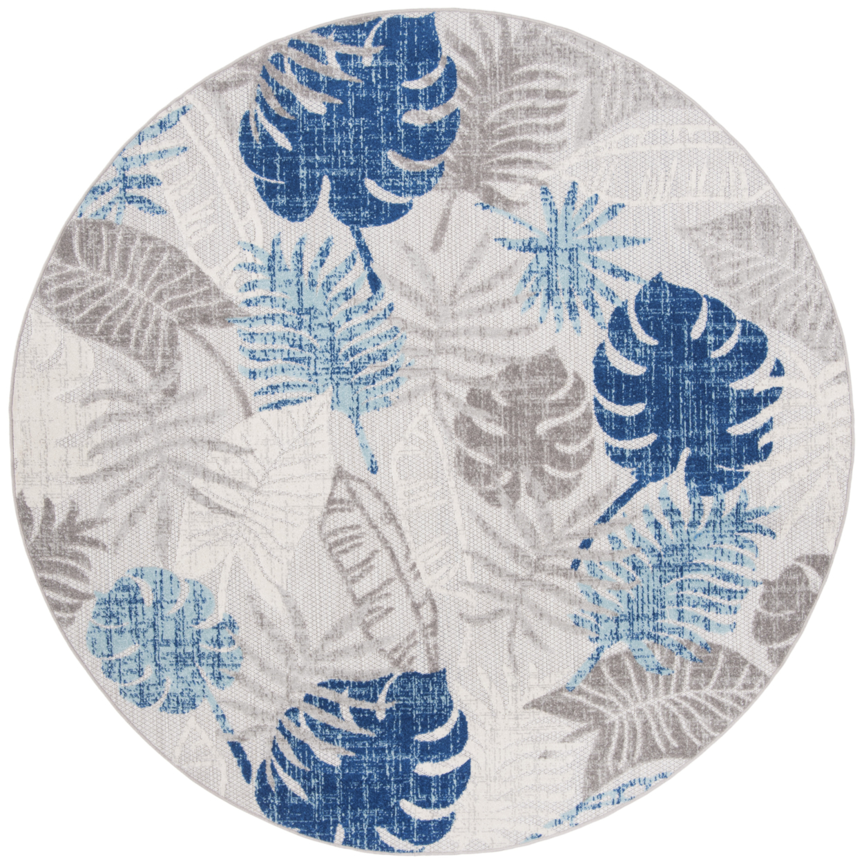 SAFAVIEH Outdoor CBN831F Cabana Collection Grey / Blue Rug