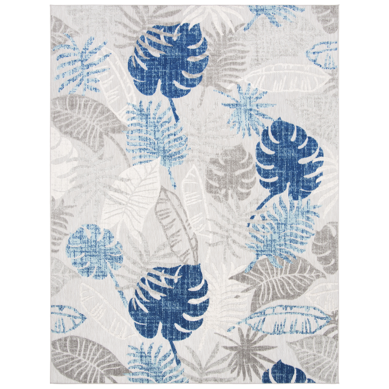 SAFAVIEH Outdoor CBN831F Cabana Collection Grey / Blue Rug