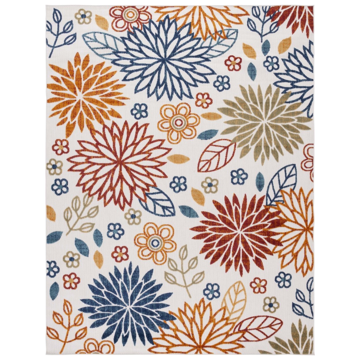 SAFAVIEH Outdoor CBN833A Cabana Collection Creme / Red Rug