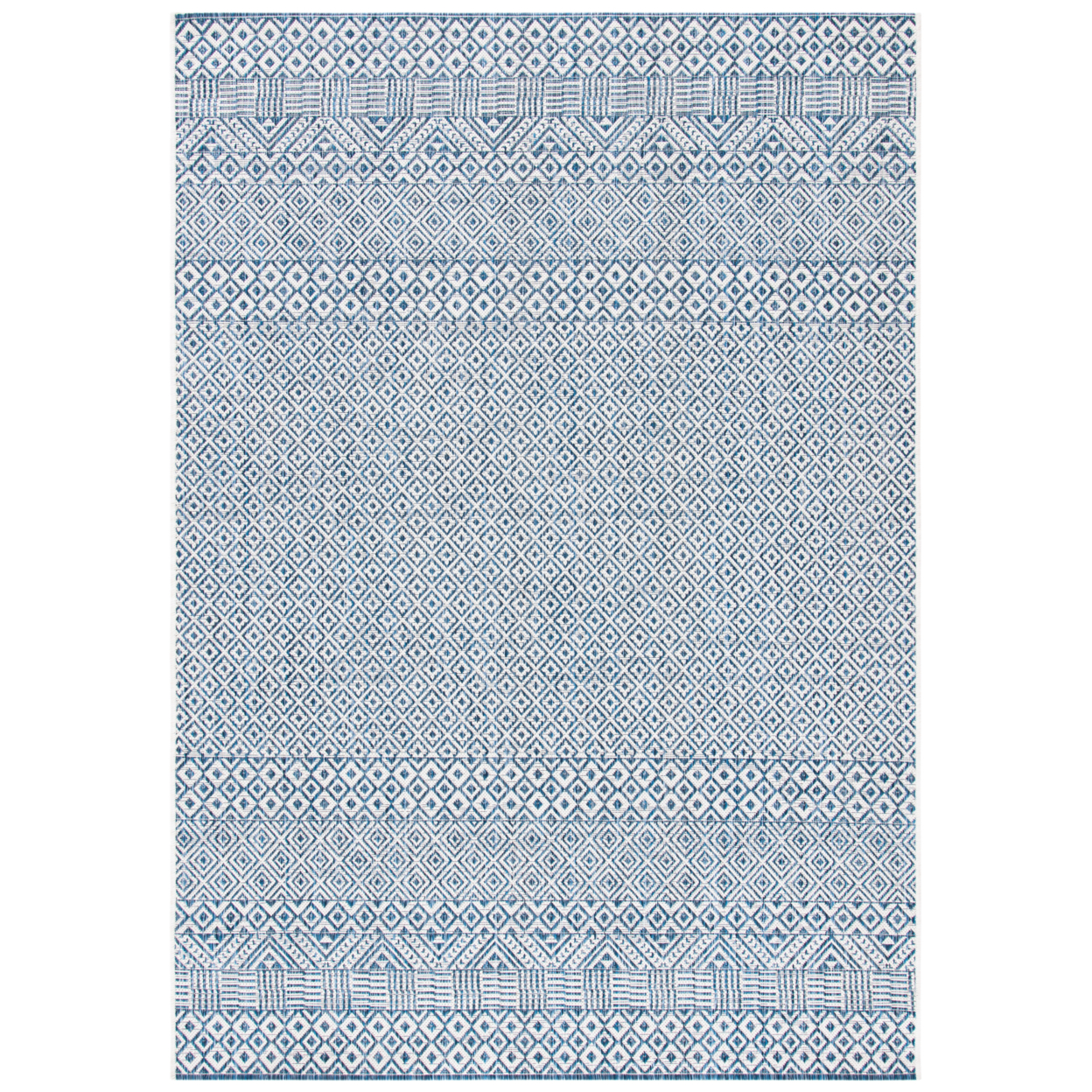 SAFAVIEH Outdoor CY8235-53412 Courtyard  Blue / Navy Rug