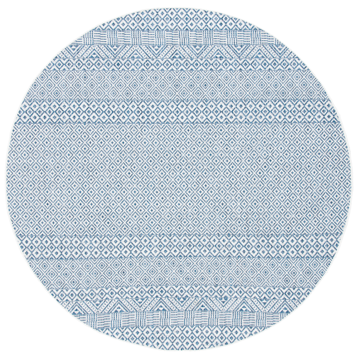 SAFAVIEH Outdoor CY8235-53412 Courtyard  Blue / Navy Rug