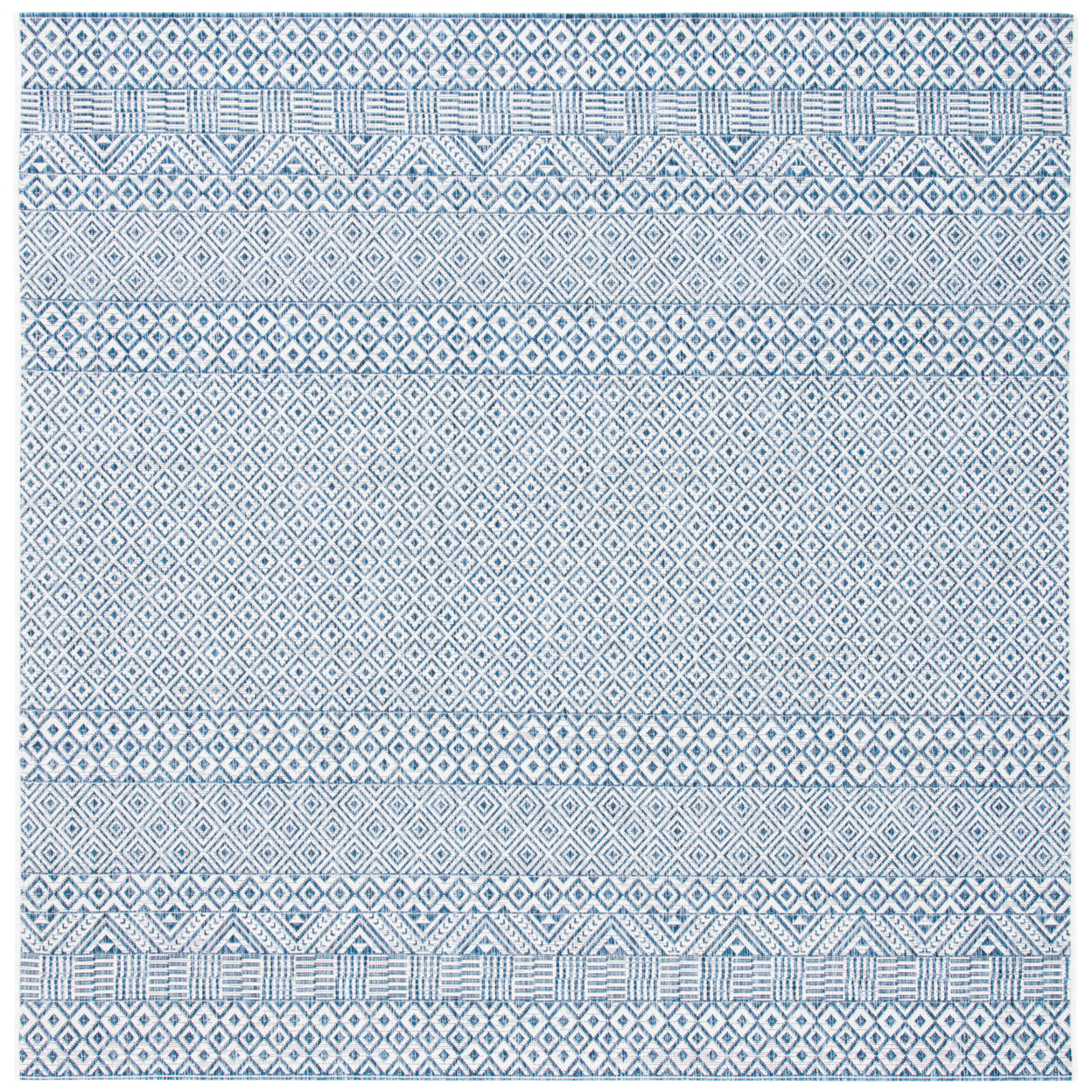 SAFAVIEH Outdoor CY8235-53412 Courtyard  Blue / Navy Rug