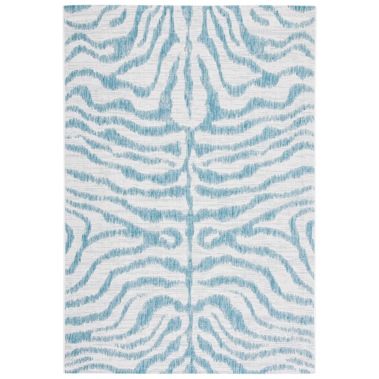 SAFAVIEH Outdoor CY8444-53612 Courtyard Ivory / Aqua Rug