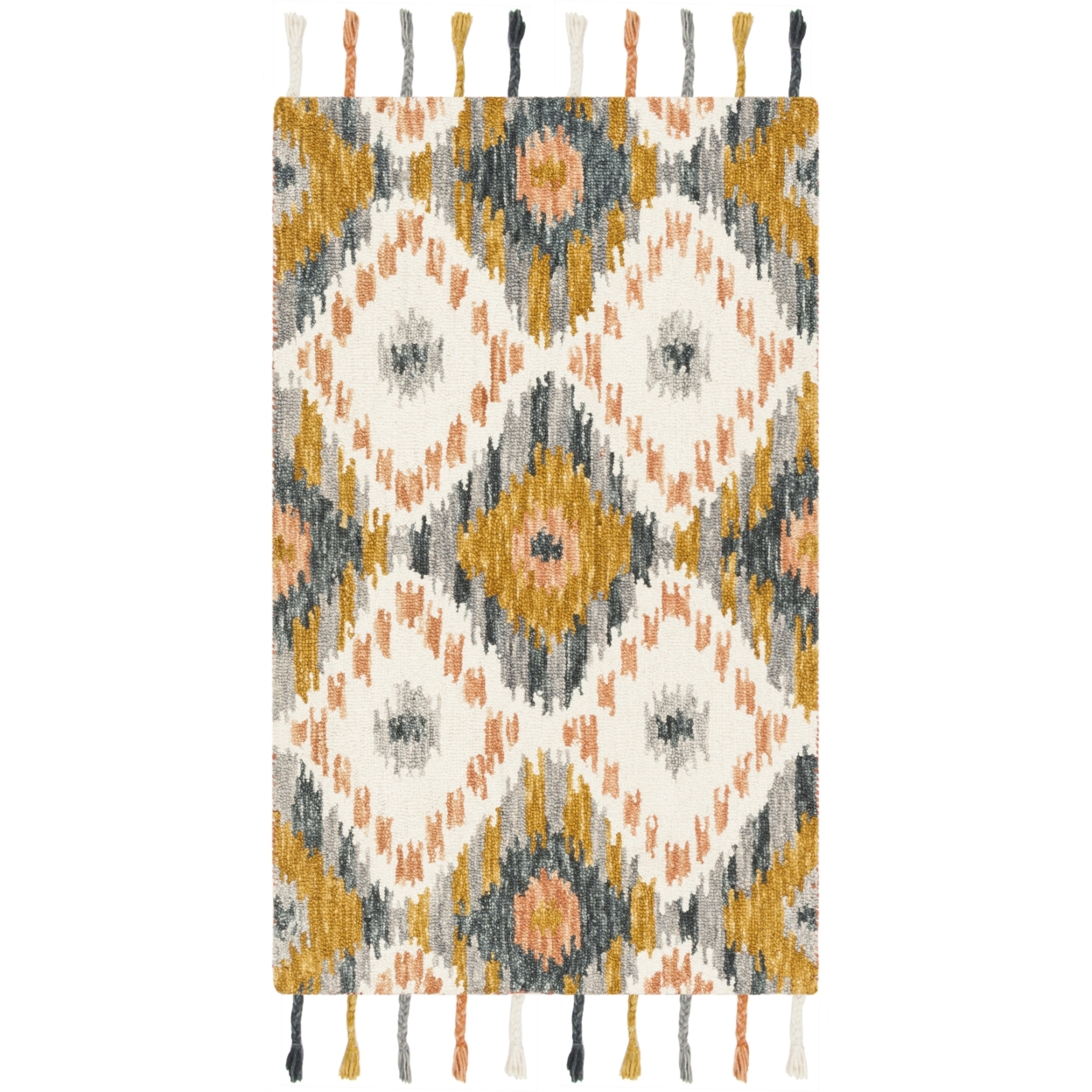 SAFAVIEH Suzani SZN201A Hand-hooked Ivory / Gold Rug