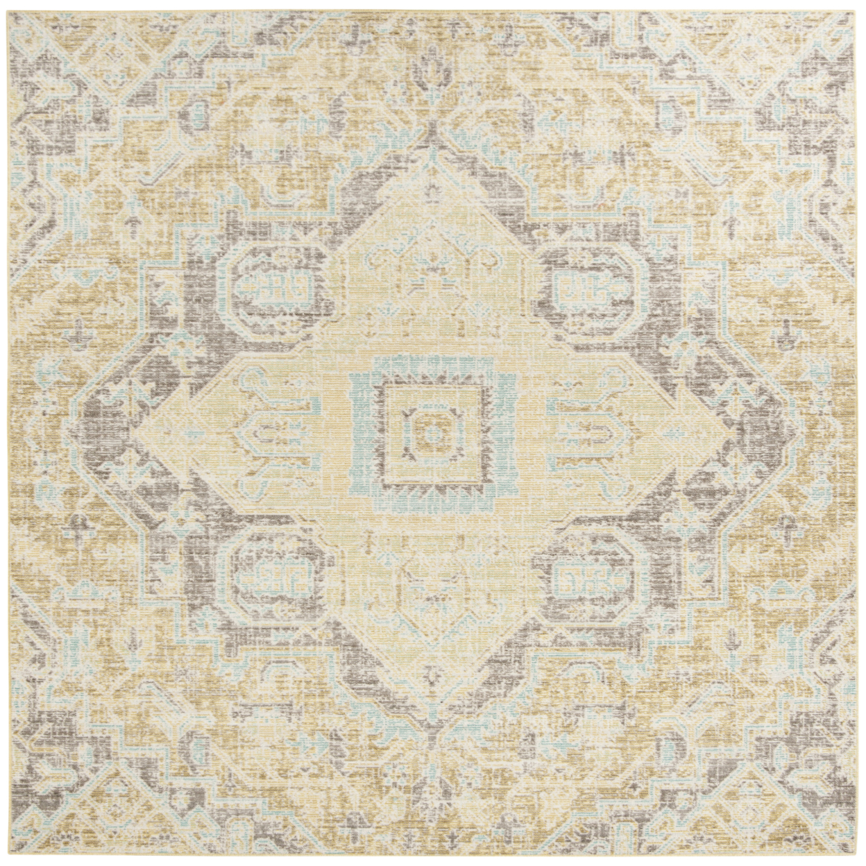 SAFAVIEH Windsor Collection WDS329E Light Grey / Lime Rug