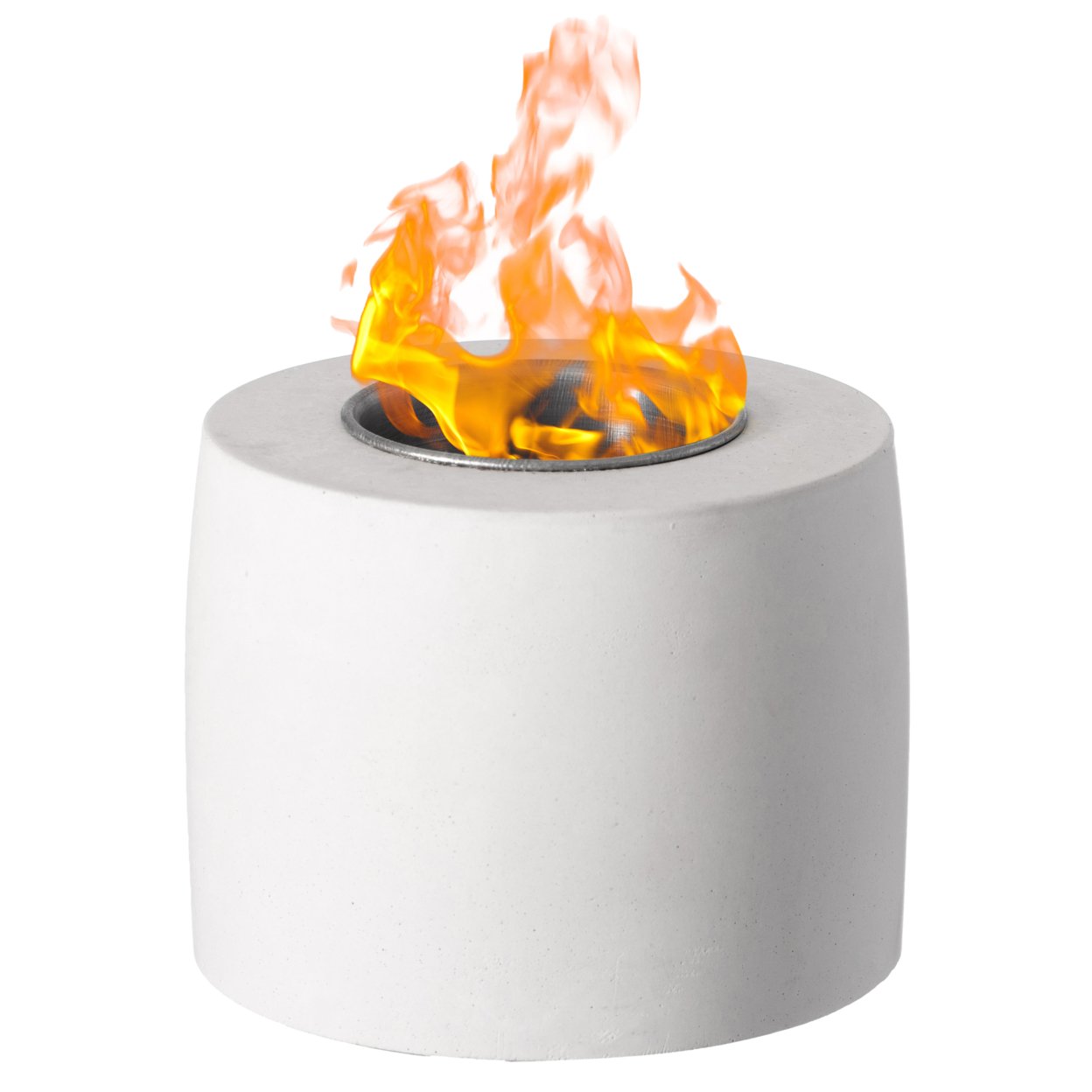 Mini Tabletop Fire Pit Rubbing Alcohol Fireplace Indoor Outdoor Portable Fire Concrete Bowl Pot Fireplace - Low Glass