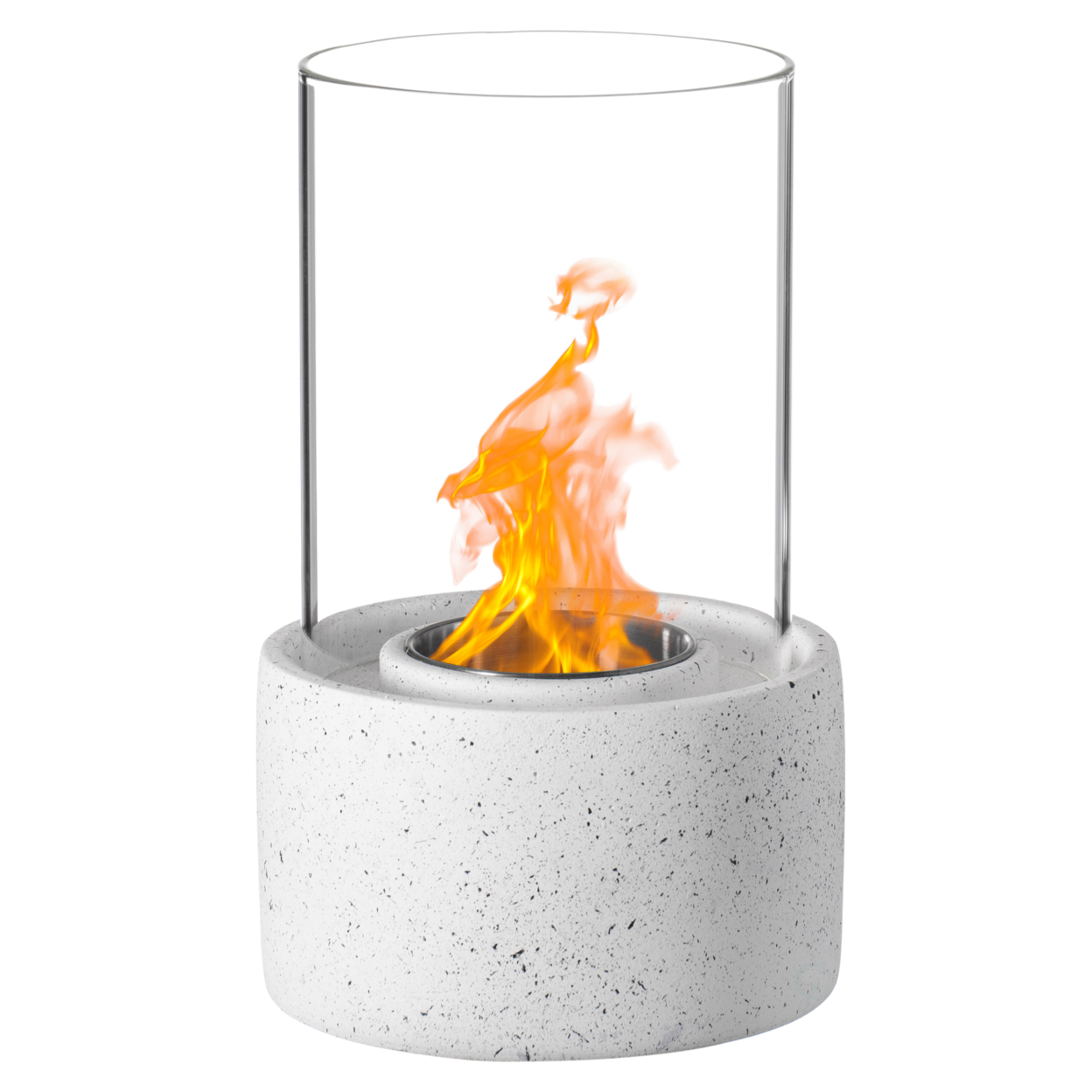 Mini Tabletop Fire Pit Rubbing Alcohol Fireplace Indoor Outdoor Portable Fire Concrete Bowl Pot Fireplace - High Glass