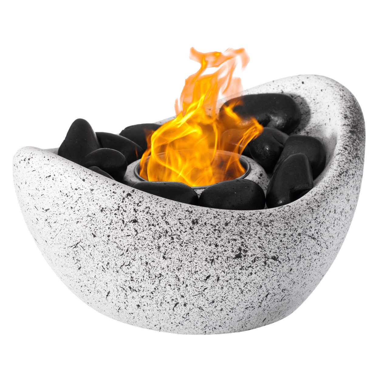 Mini Tabletop Fire Pit Rubbing Alcohol Fireplace Indoor Outdoor Portable Fire Concrete Bowl Pot Fireplace - Bowl