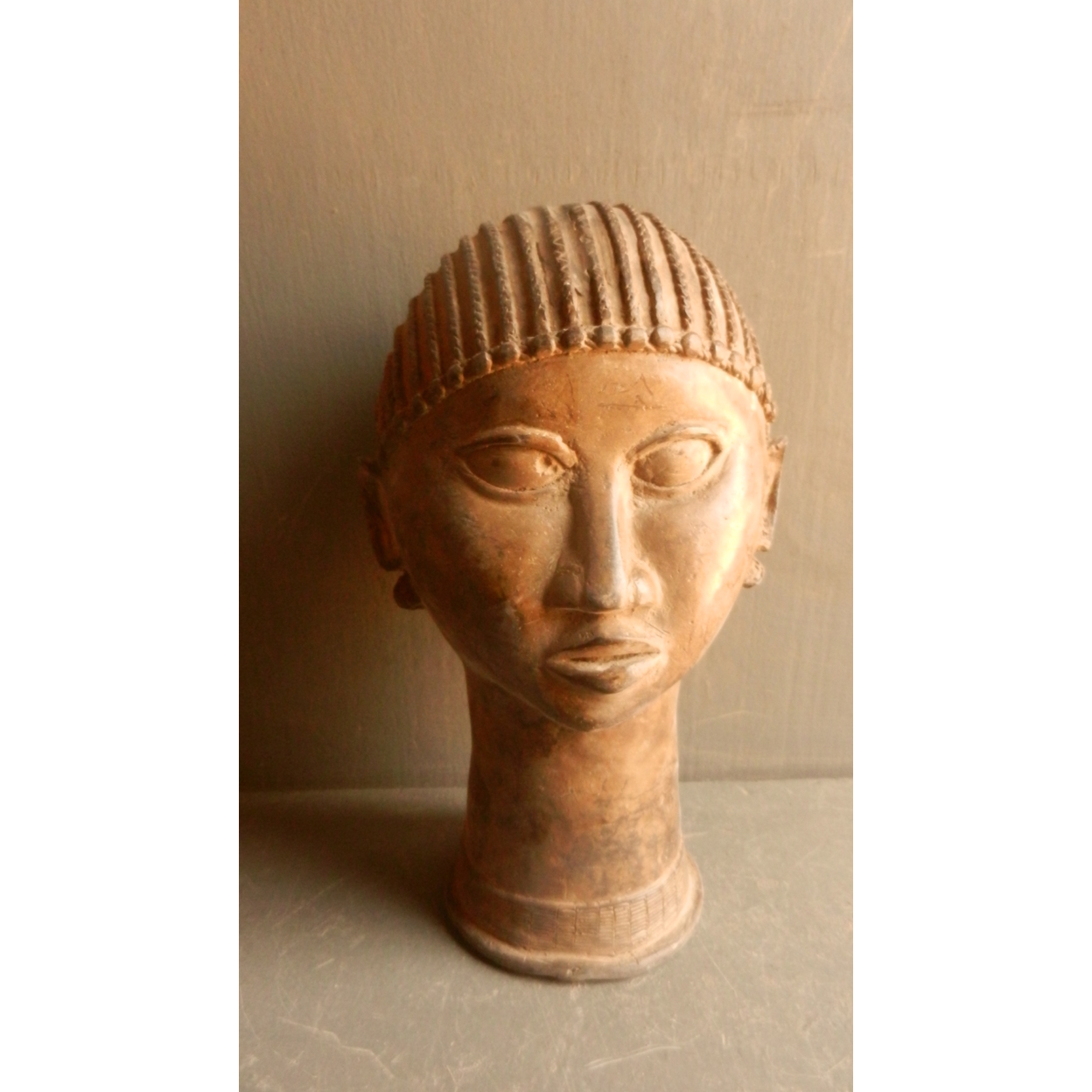 Lobi Bronze head Figure