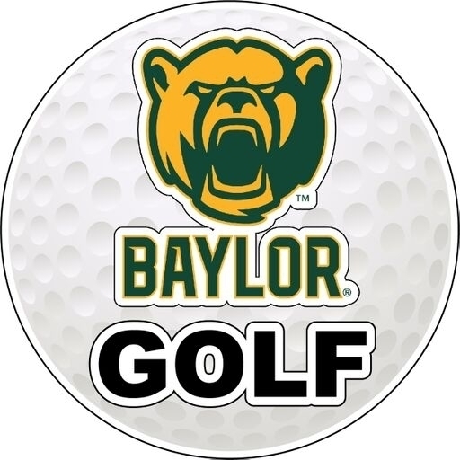 Baylor Bears 4-Inch Round Golf Ball Vinyl Decal Sticker