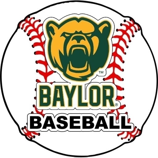 Baylor Bears 4-Inch Round Baseball Vinyl Decal Sticker