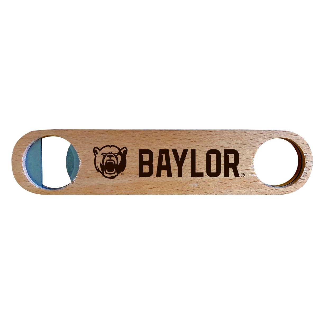 Baylor Bears Laser Etched Wooden Bottle Opener College Logo Design
