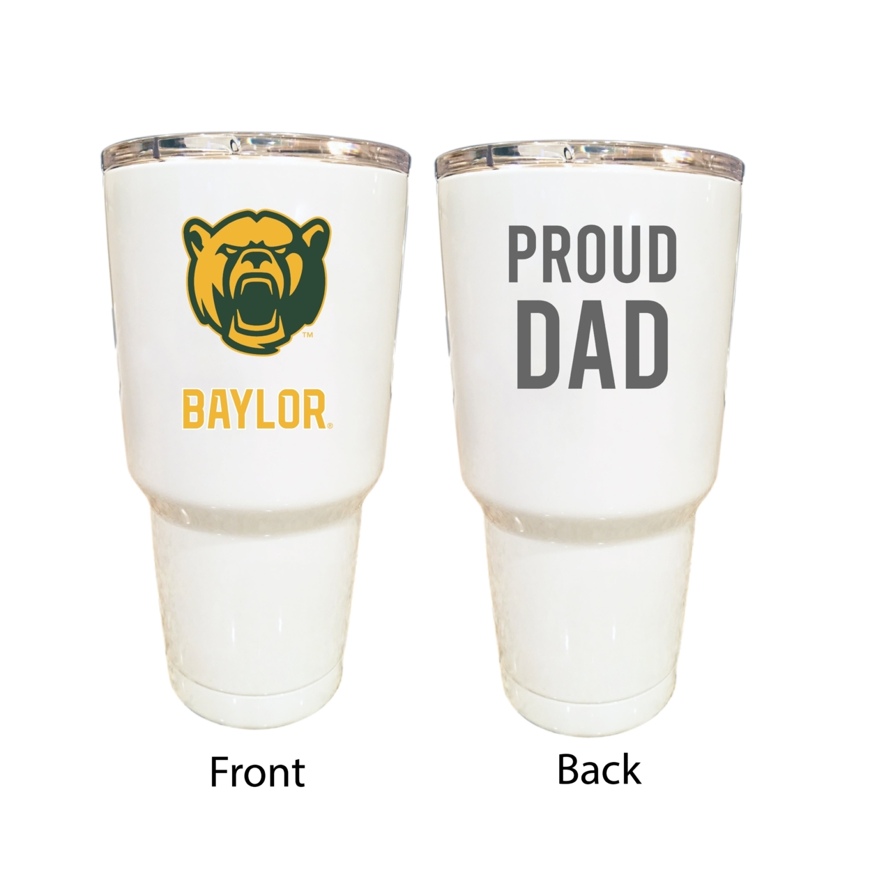 Baylor Bears Proud Dad 24 Oz Insulated Stainless Steel Tumblers Choose Your Color.