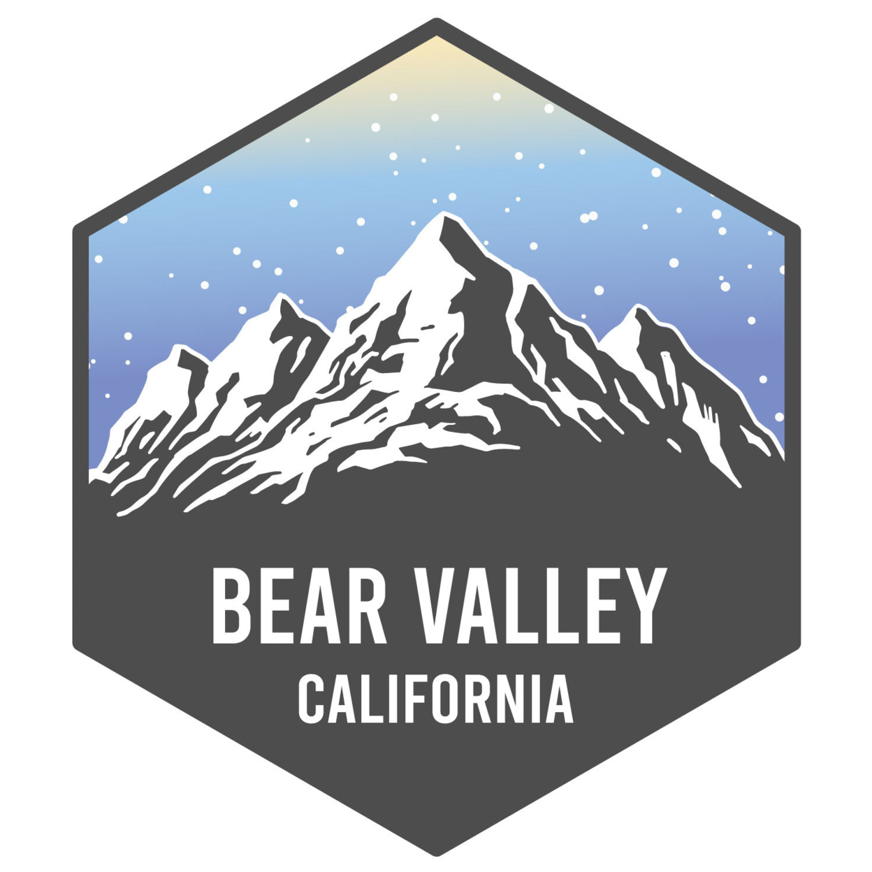 Bear Valley California Ski Adventures Souvenir 4 Inch Vinyl Decal Sticker