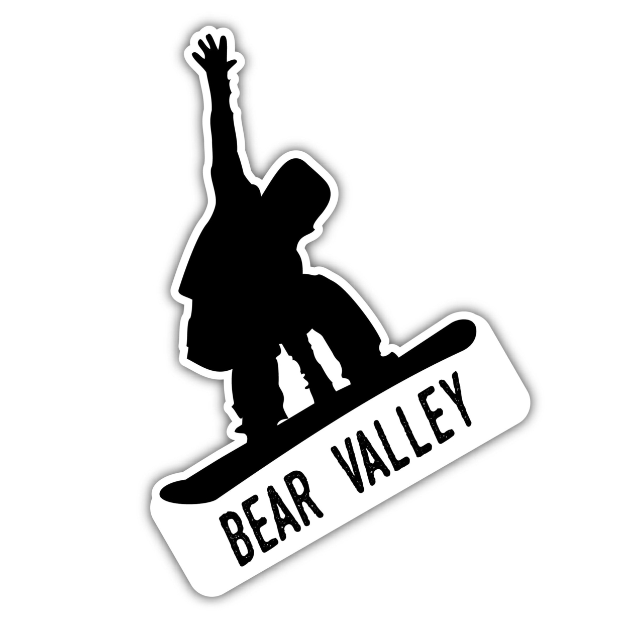 Bear Valley California Ski Adventures Souvenir 4 Inch Vinyl Decal Sticker Board Design