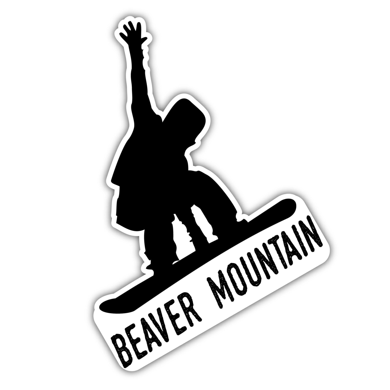 Beaver Mountain Utah Ski Adventures Souvenir 4 Inch Vinyl Decal Sticker Board Design