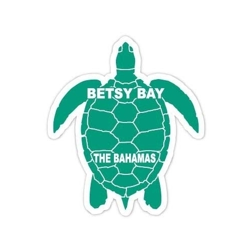Betsy Bay The Bahamas 4 Inch Green Turtle Shape Decal Sticker
