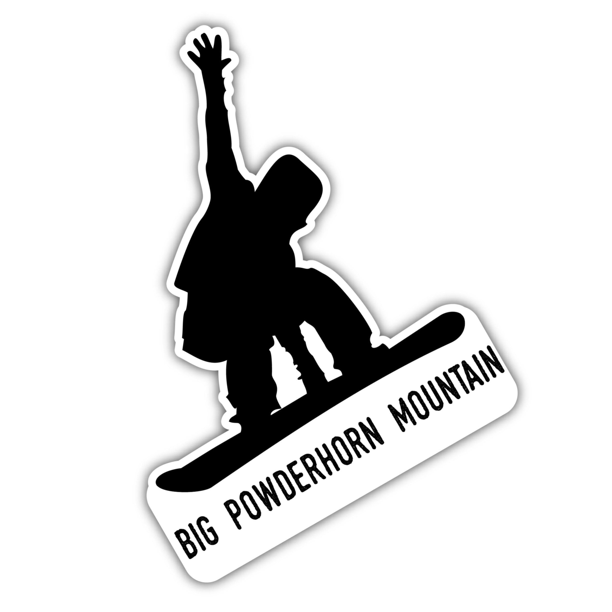 Big Powderhorn Mountain Michigan Ski Adventures Souvenir 4 Inch Vinyl Decal Sticker Mountain Design