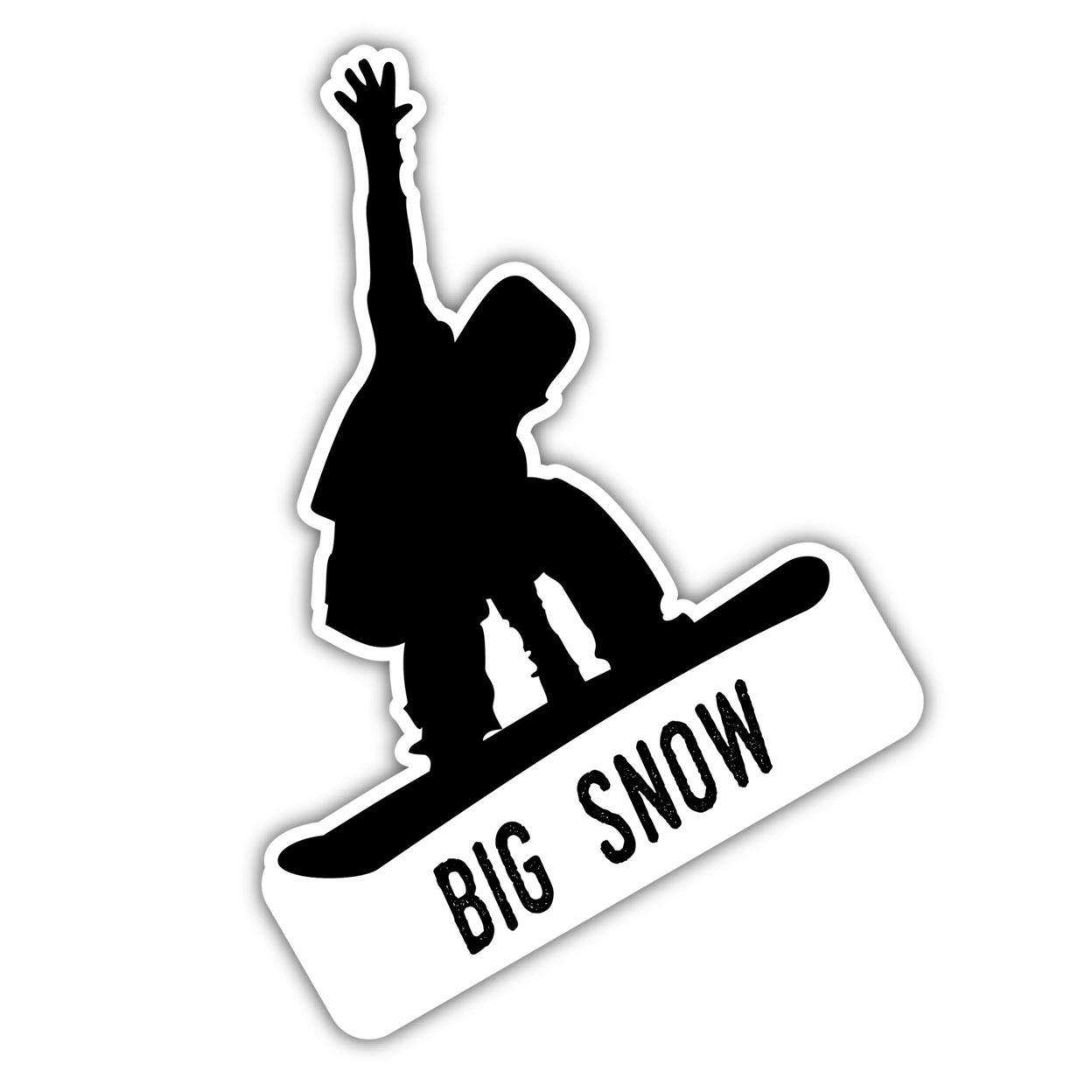 Big Snow Michigan Ski Adventures Souvenir 4 Inch Vinyl Decal Sticker Board Design