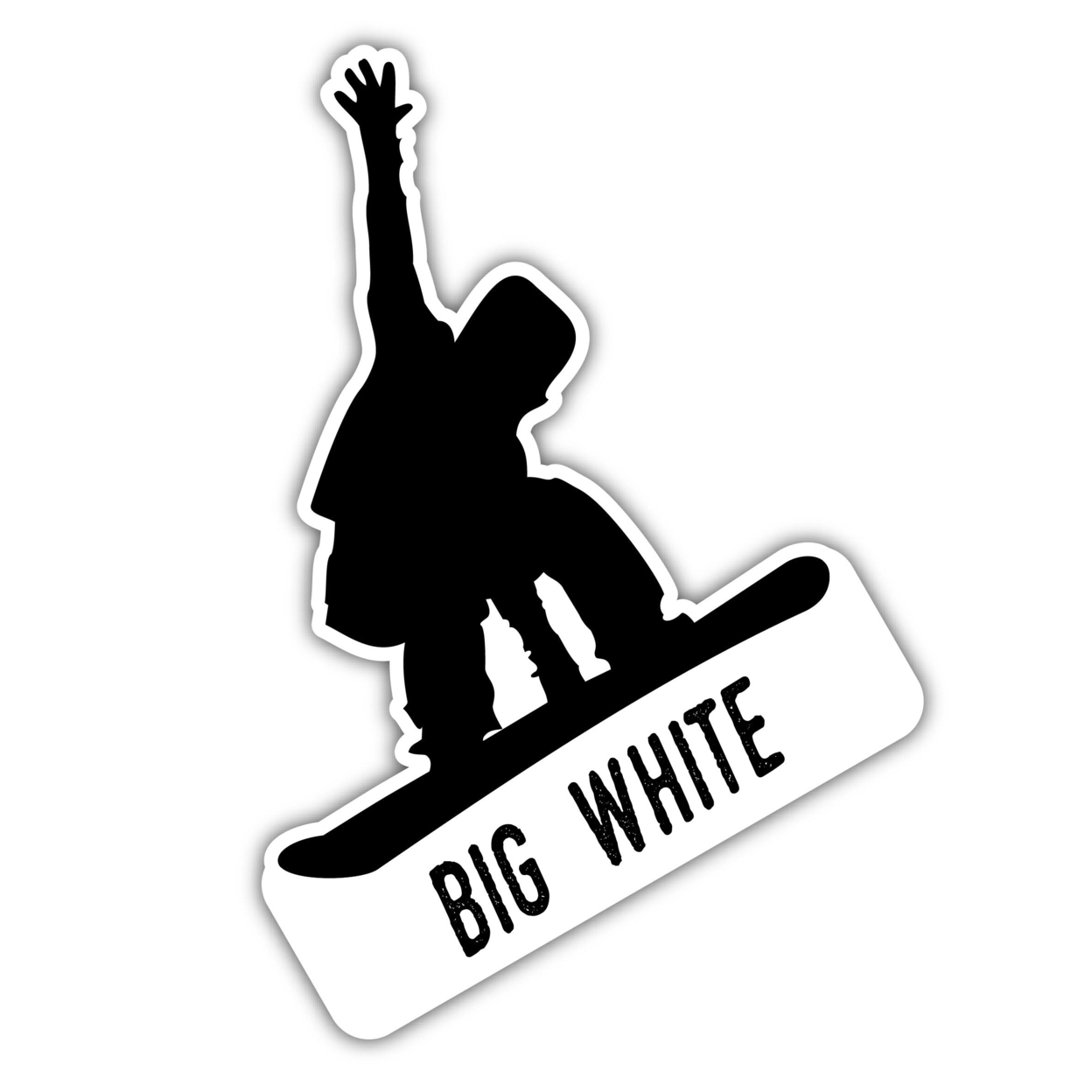 Big White British Columbia Ski Adventures Souvenir 4 Inch Vinyl Decal Sticker Board Design