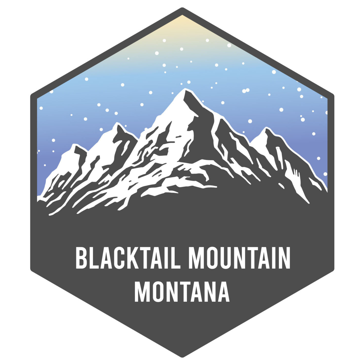 Blacktail Mountain Montana Ski Adventures Souvenir 4 Inch Vinyl Decal Sticker