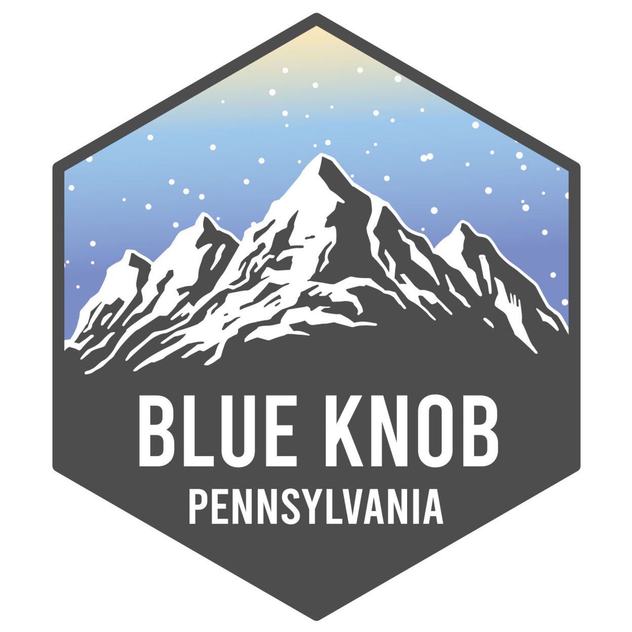 Blue Knob Pennsylvania Ski Adventures Souvenir 4 Inch Vinyl Decal Sticker