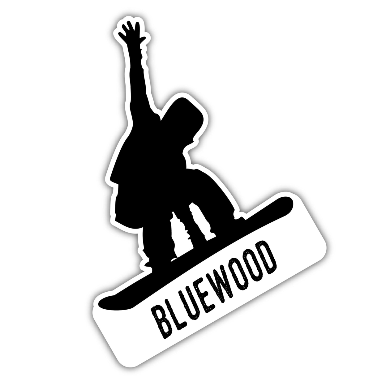Bluewood Washington Ski Adventures Souvenir 4 Inch Vinyl Decal Sticker Mountain Design