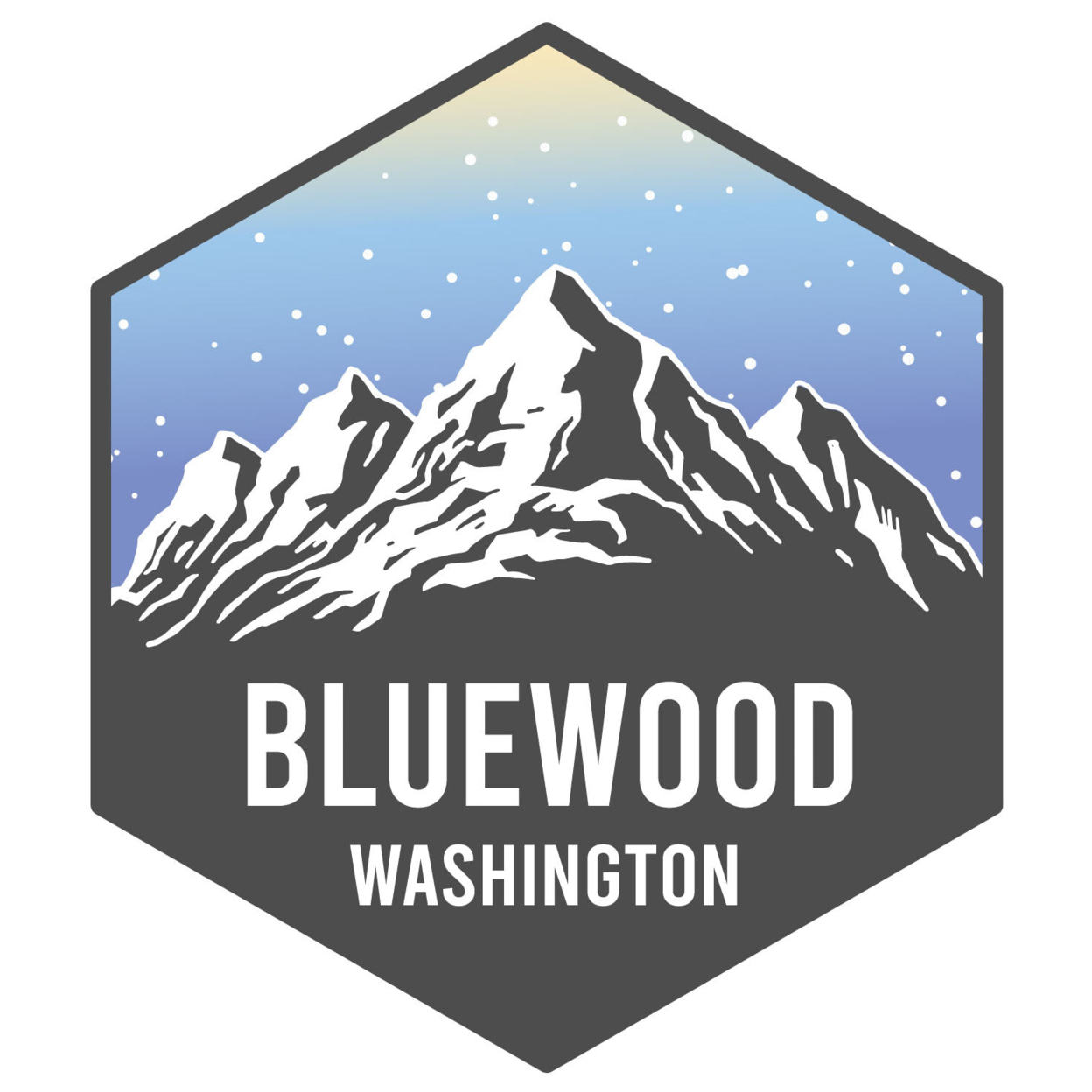Bluewood Washington Ski Adventures Souvenir 4 Inch Vinyl Decal Sticker