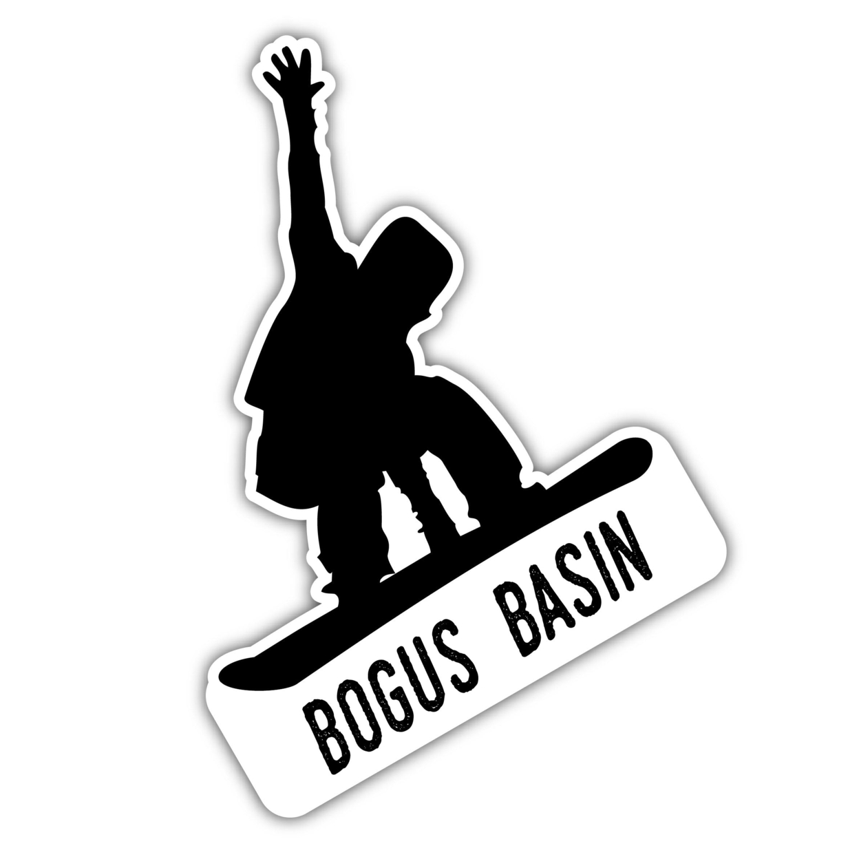 Bogus Basin Idaho Ski Adventures Souvenir 4 Inch Vinyl Decal Sticker Board Design