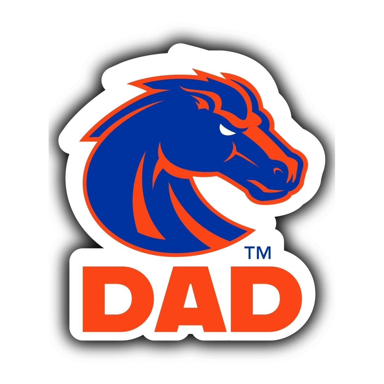 Boise State Broncos 4-Inch Proud Dad Die Cut Decal