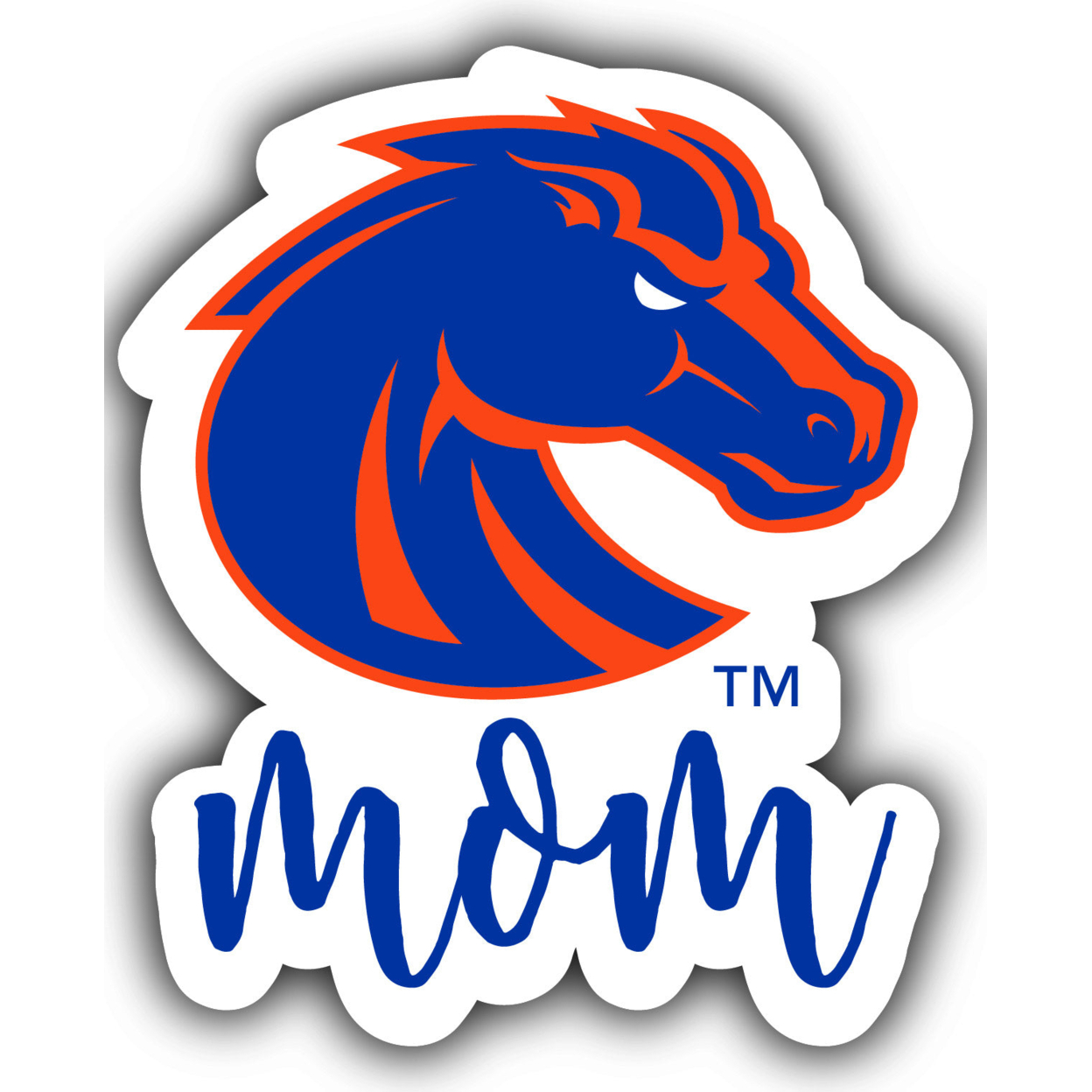 Boise State Broncos Proud Mom 4-Inch Die Cut Decal