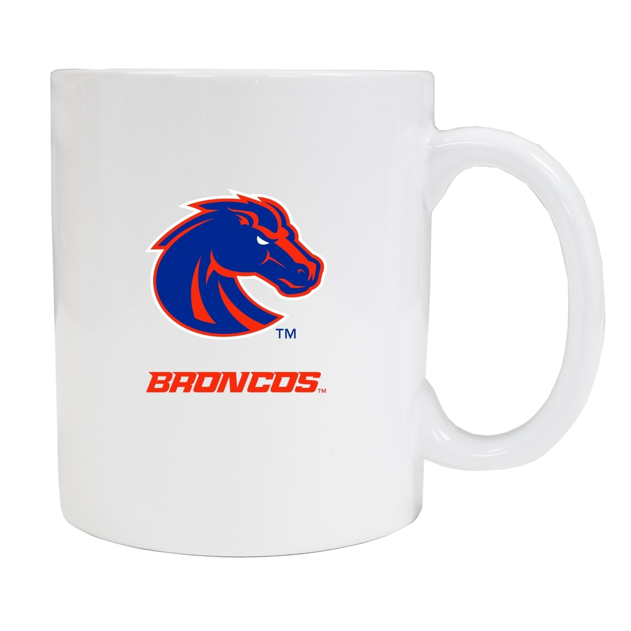 Boise State Broncos White Ceramic Mug (White).