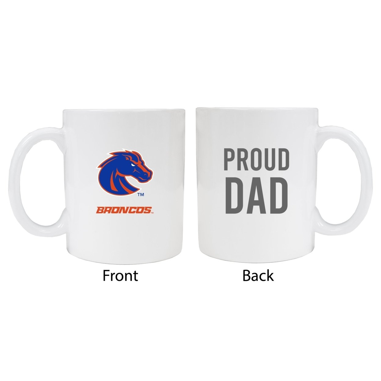 Boise State Broncos Proud Dad Ceramic Coffee Mug - White