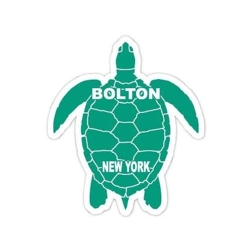 Bolton New York Souvenir 4 Inch Green Turtle Shape Decal Sticker