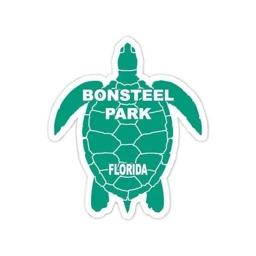 Bonsteel Park Florida Souvenir 4 Inch Green Turtle Shape Decal Sticker