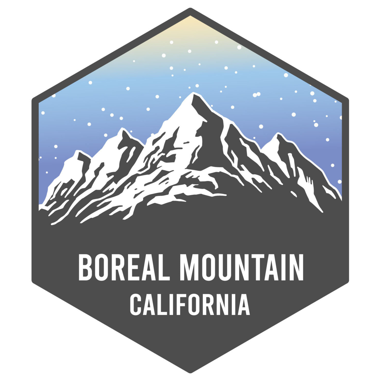 Boreal Mountain California Ski Adventures Souvenir 4 Inch Vinyl Decal Sticker
