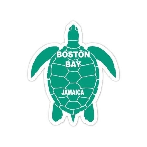 Boston Bay Jamaica 4 Inch Green Turtle Shape Decal Sticker