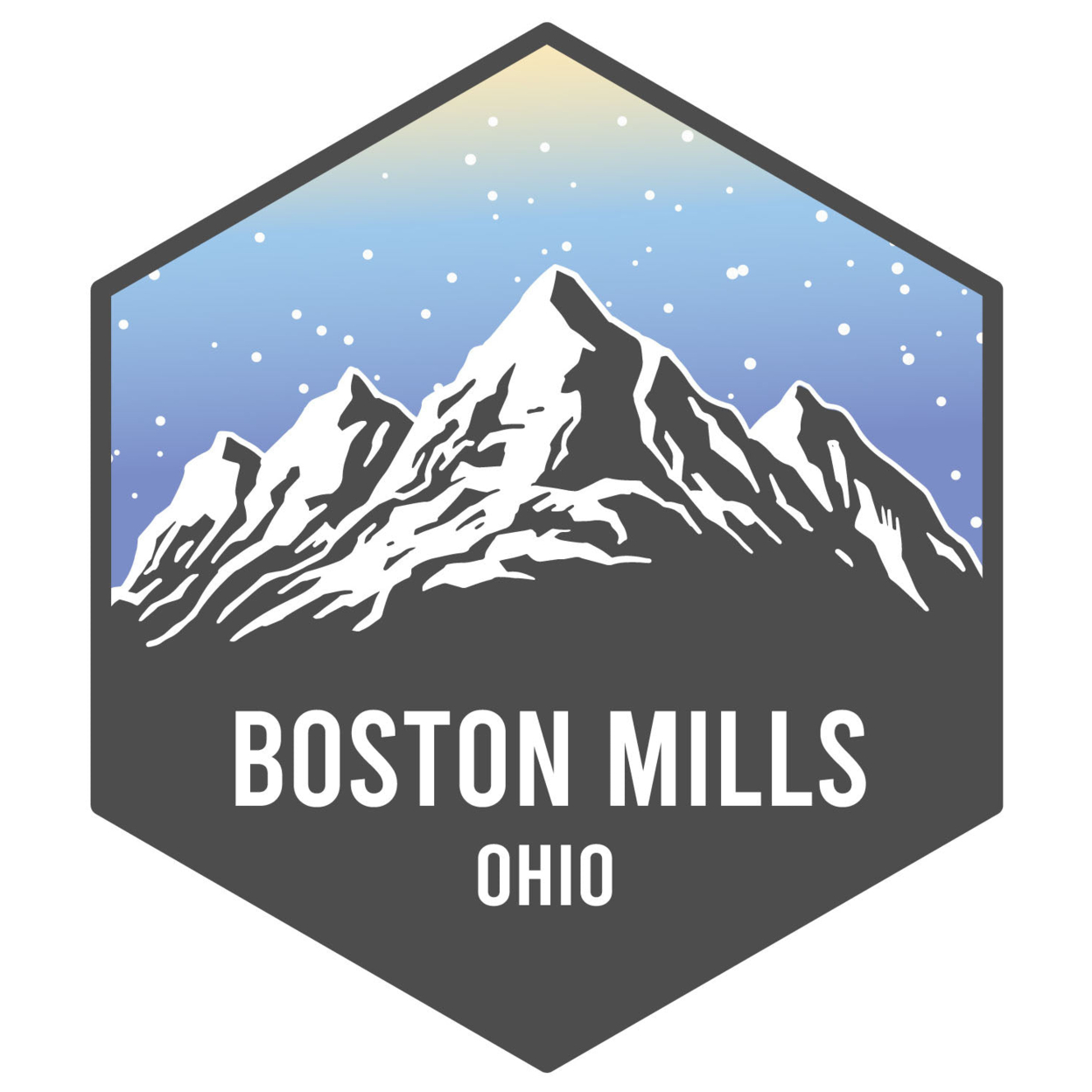 Boston Mills Ohio Ski Adventures Souvenir 4 Inch Vinyl Decal Sticker