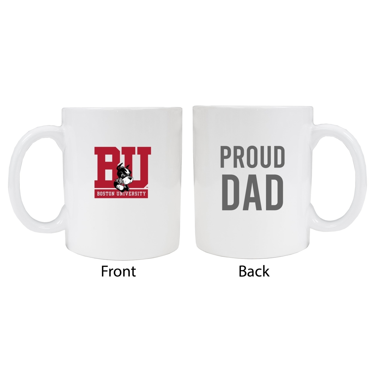 Boston Terriers Proud Dad Ceramic Coffee Mug - White