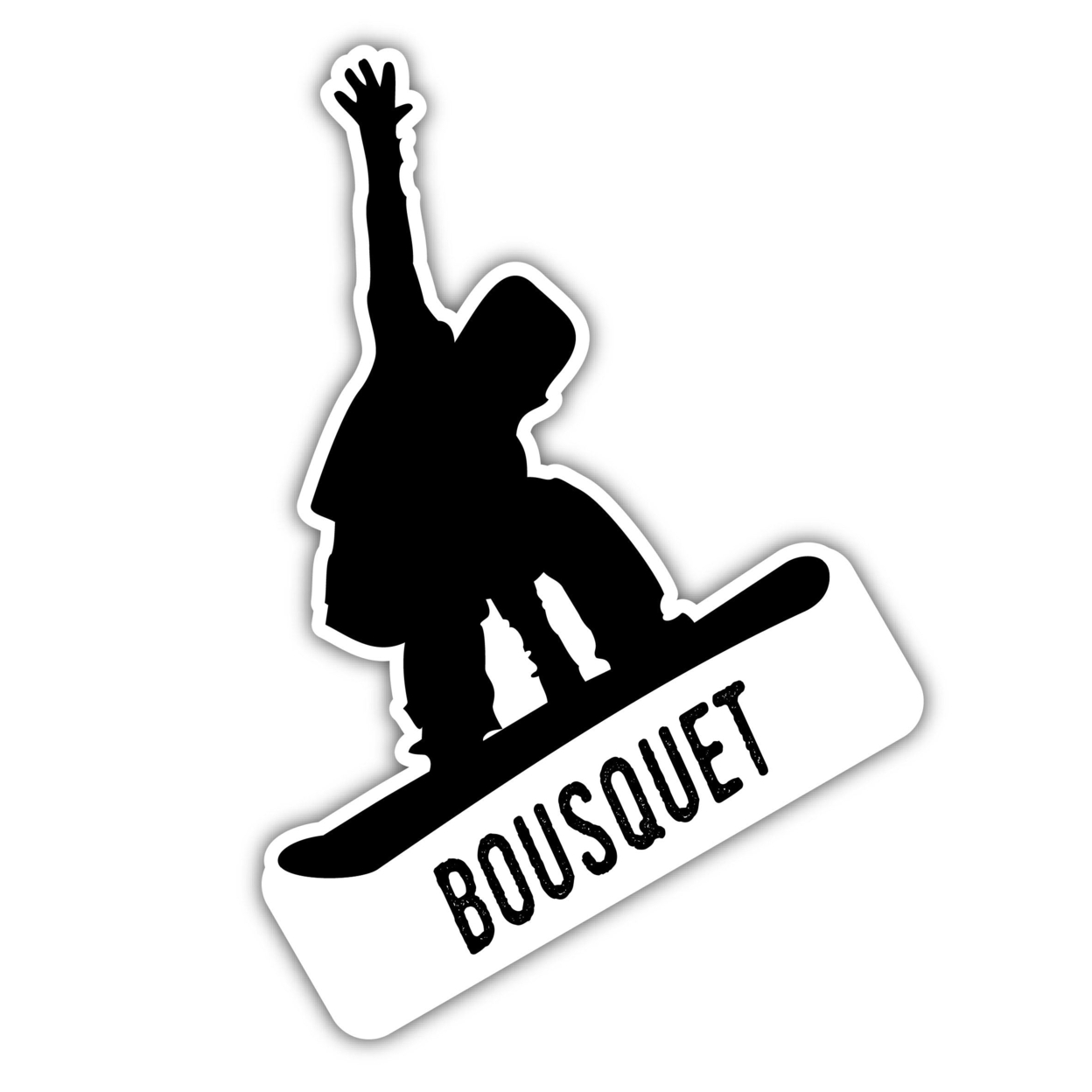Bousquet Massachusetts Ski Adventures Souvenir 4 Inch Vinyl Decal Sticker Board Design