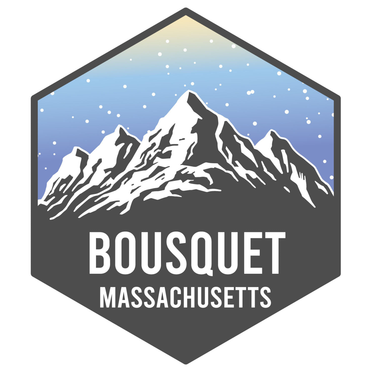 Bousquet Massachusetts Ski Adventures Souvenir 4 Inch Vinyl Decal Sticker