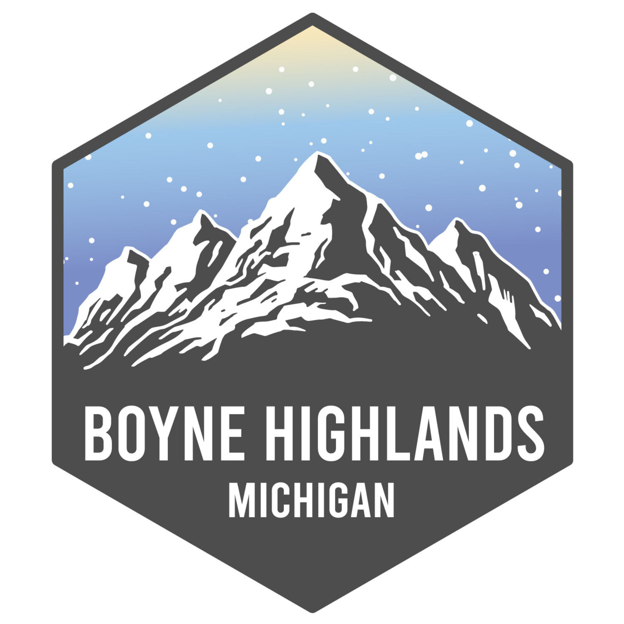 Boyne Highlands Michigan Ski Adventures Souvenir 4 Inch Vinyl Decal Sticker