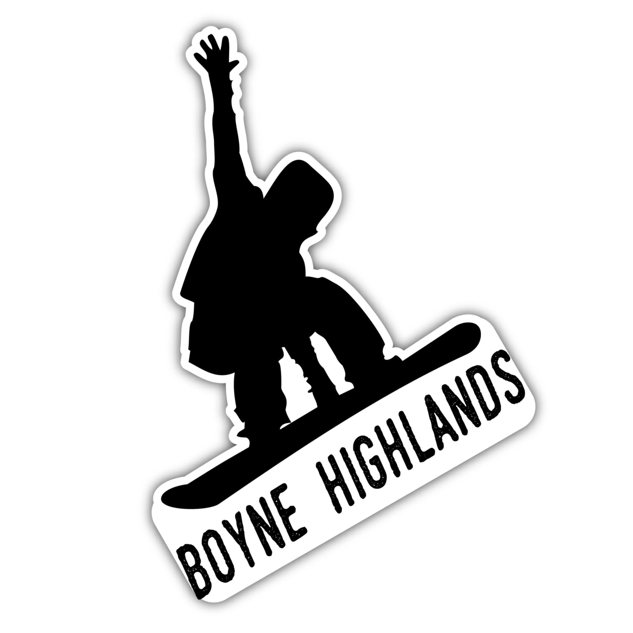 Boyne Highlands Michigan Ski Adventures Souvenir 4 Inch Vinyl Decal Sticker Board Design