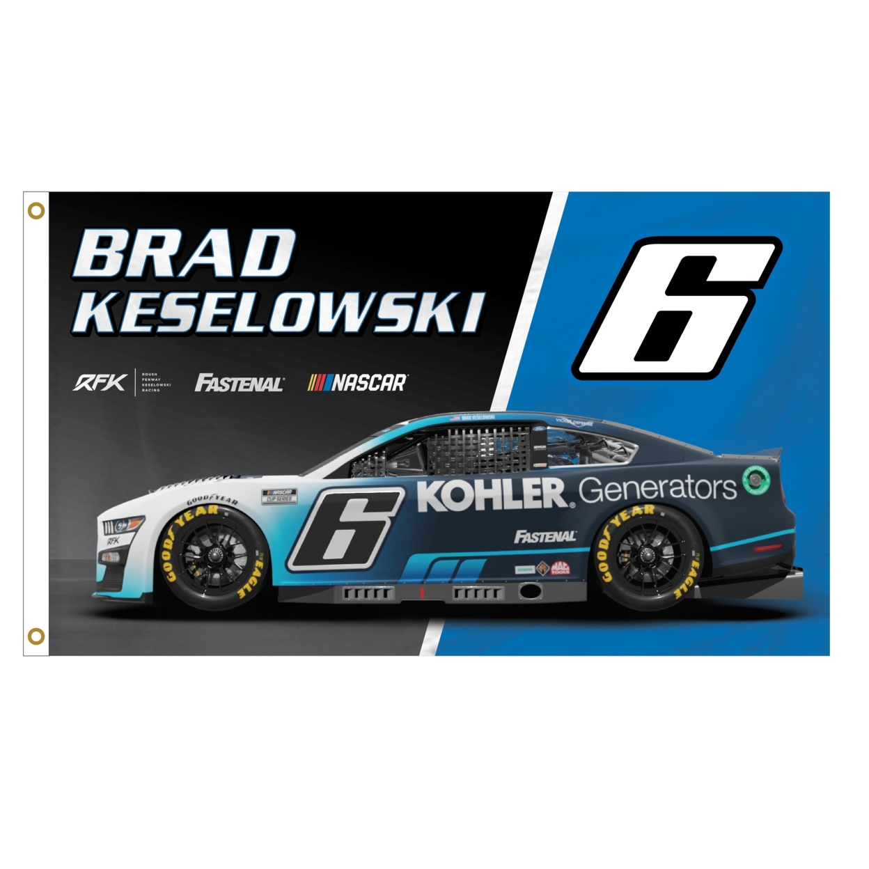 Brad Keselowski #6 Nascar 3' X 5' Car Flag New For 2022