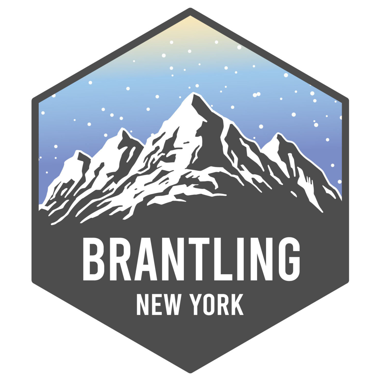 Brantling New York Ski Adventures Souvenir 4 Inch Vinyl Decal Sticker